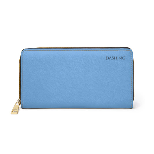 Dashing Sky Blue Zipper Wallet