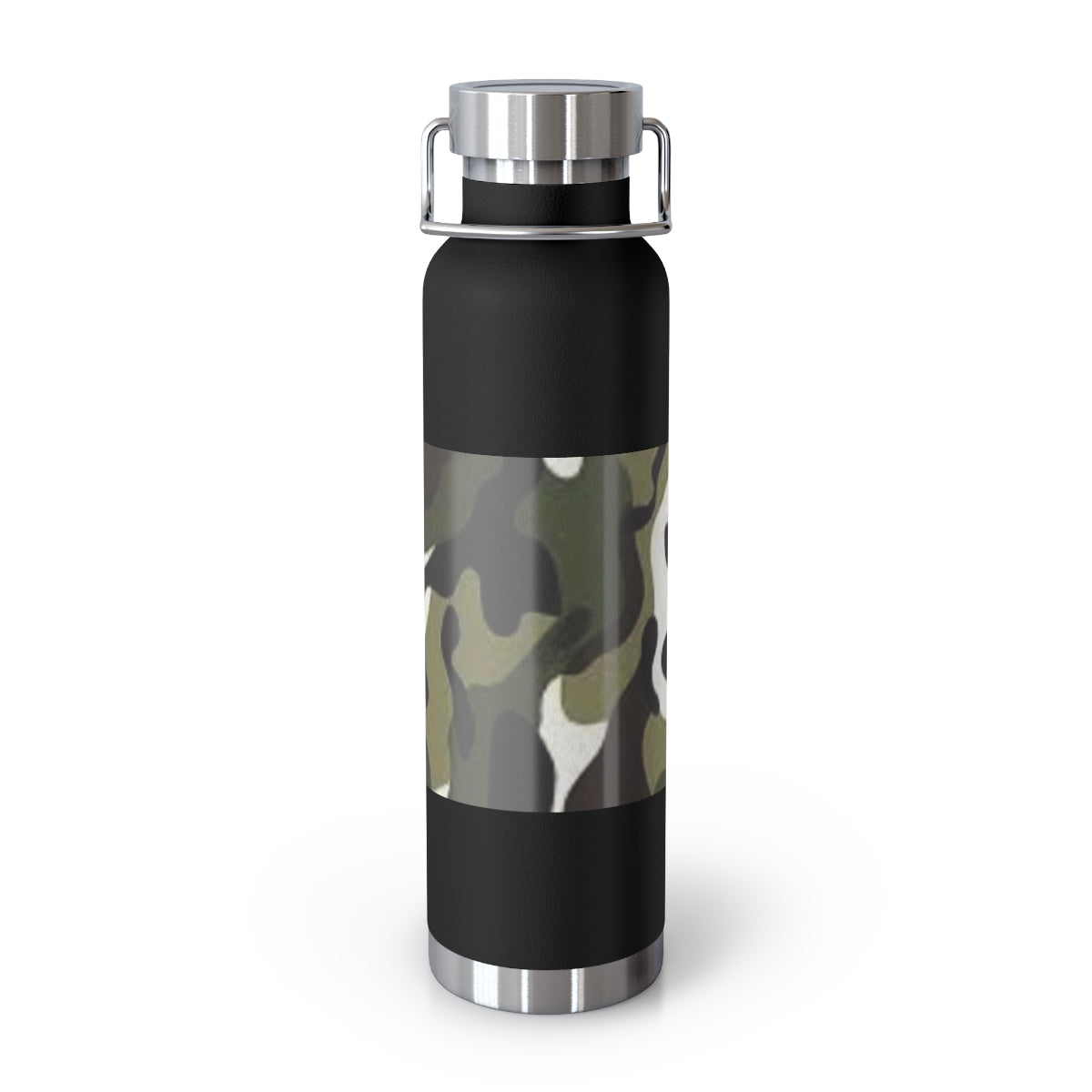 Camouflage on Black Copper Vacuum Insulated Bottle, 22oz