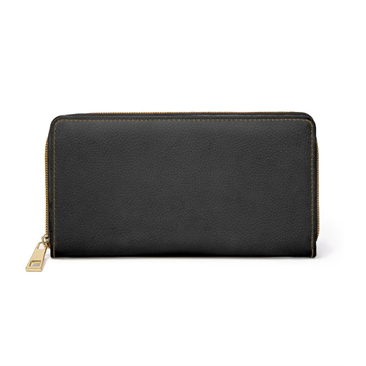 Dashing Midnight Black Zipper Wallet