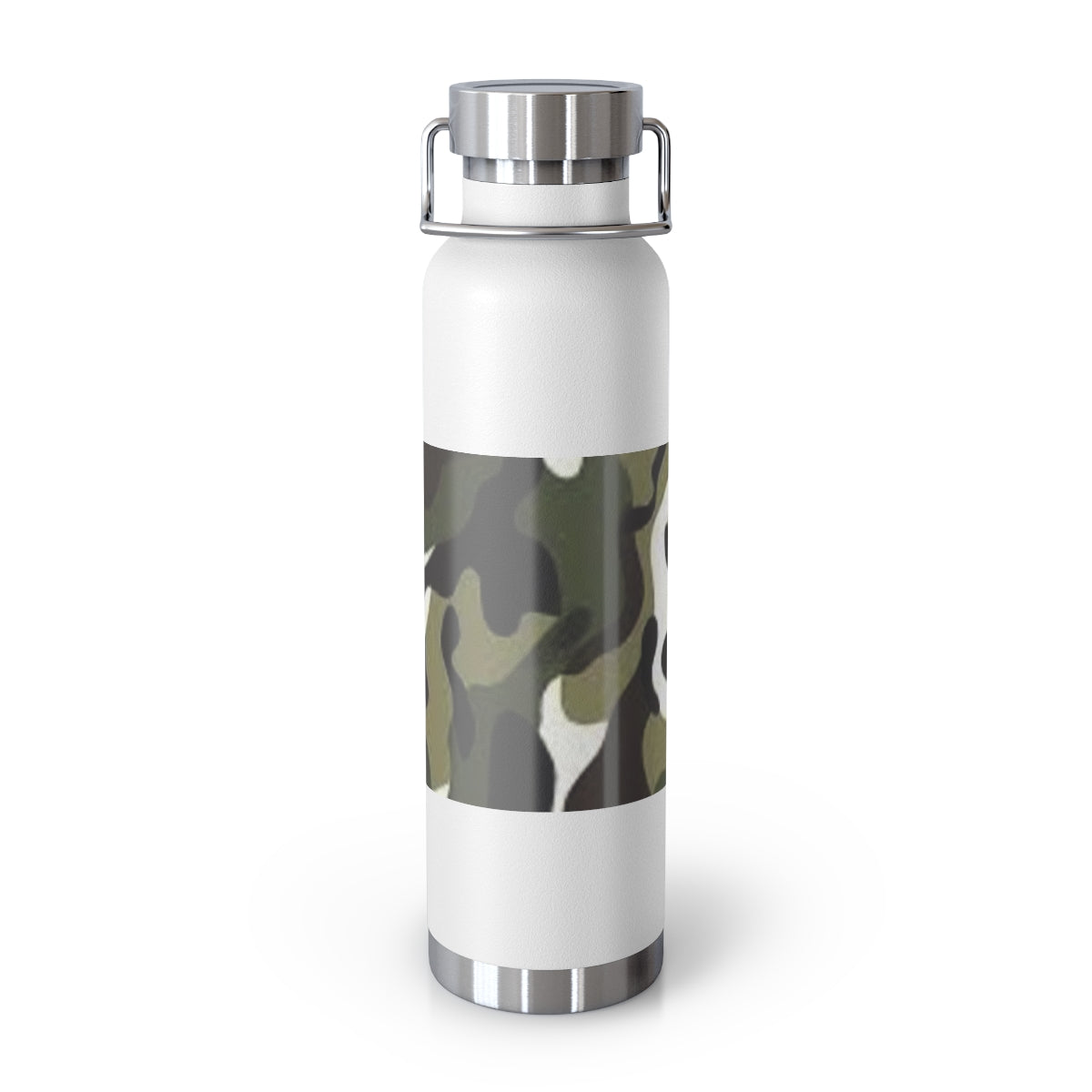 Camouflage on White Copper Vacuum Insulated Bottle, 22oz